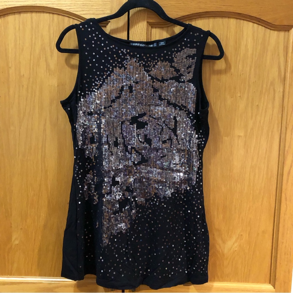 Sequined sleeveless tunic